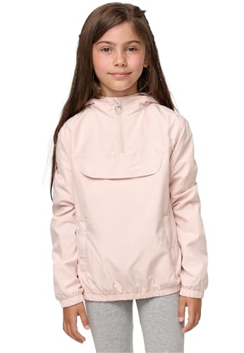 Urban Classics Mädchen Pulli Jacke Girls Basic Pullover Jacket, Kapuzenpullover für Mädchen, light pink, 134/140 von Urban Classics