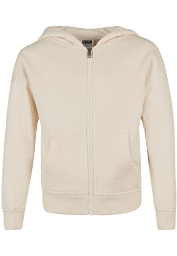 Urban Classics Mädchen UCK4075-Girls Organic Terry Zip Hoody Kapuzenpullover, whitesand, 110/116 von Urban Classics