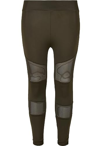 Urban Classics Mädchen Leggings Girls Tech Mesh Leggings Darkolive 110/116 von Urban Classics