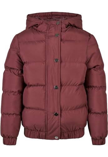 Urban Classics Mädchen Jacke Girls Hooded Puffer Jacket cherry 110/116 von Urban Classics