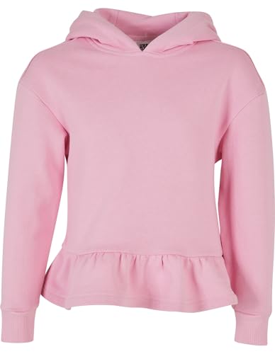 Urban Classics Mädchen UCK4377-Girls Organic Volants Hoody Kapuzenpullover, girlypink, 110/116 von Urban Classics