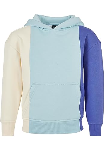 Urban Classics Mädchen Kapuzenpullover Girls Tripple Hoody whitesand/Oceanblue/purpleday 158/164 von Urban Classics