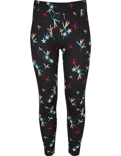 Urban Classics Mädchen Leggings Girls Soft AOP Leggings blackfloret 110/116 von Urban Classics