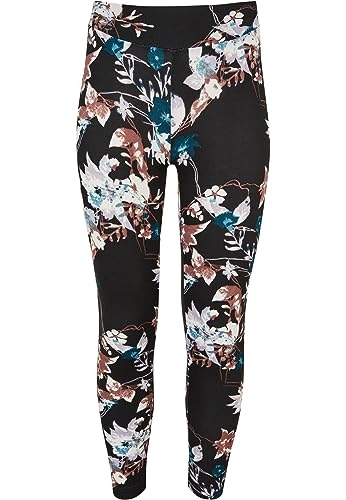 Urban Classics Mädchen Leggings Girls Soft AOP Leggings blacksoftflower 110/116 von Urban Classics