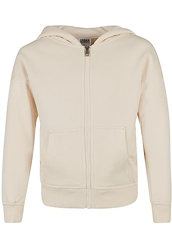 Urban Classics Mädchen Sweatshirtjacke Girls Organic Terry Zip Hoody, Farbe whitesand, Größe 122/128 von Urban Classics