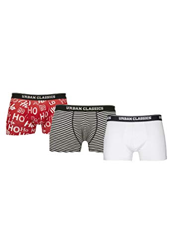 Urban Classics Männer Boxer Shorts 3-Pack 5XL hohoho AOP+blk/wht+wht von Urban Classics