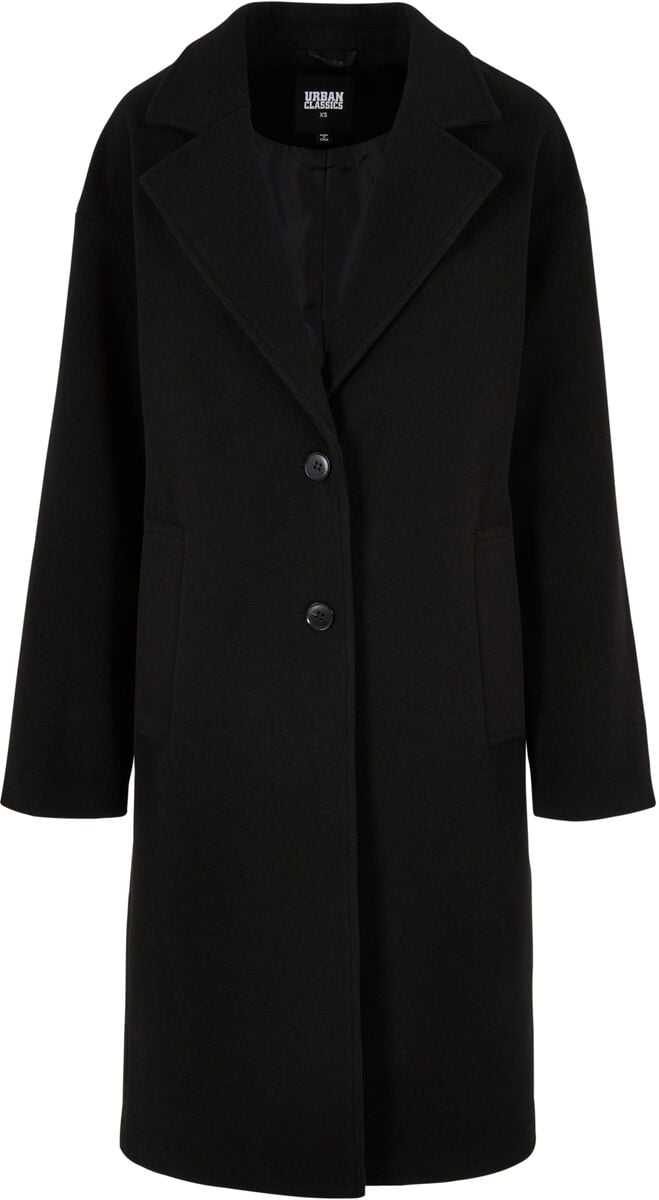 Urban Classics Mantel - Ladies Oversized Long Coat - XS bis 3XL - für Damen - Größe M - schwarz von Urban Classics