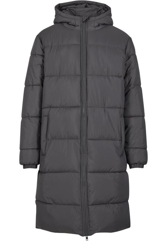 Urban Classics Mantel - Mens Long Puffer Coat - S bis XXL - für Männer - Größe M - grau von Urban Classics