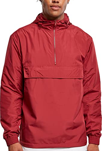 Urban Classics Men's Basic Pull Over Jacket Jacke, Brickred, 4XL von Urban Classics