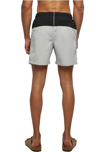 Urban Classics Men's Block Swim Shorts Badehose, lightasphalt/Black, 4XL von Urban Classics