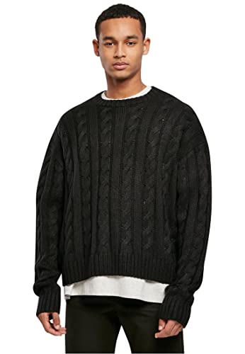 Urban Classics Herren Boxy Sweater Sweatshirt, black, XXL von Urban Classics