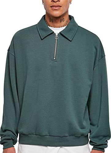 Urban Classics Men's TB5577-Shirt Collar Crew Shirt, Bottlegreen, 3XL von Urban Classics