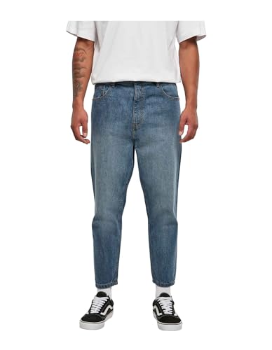 Urban Classics Herren Cropped Tapered Jeans middeepblue, 32 von Urban Classics