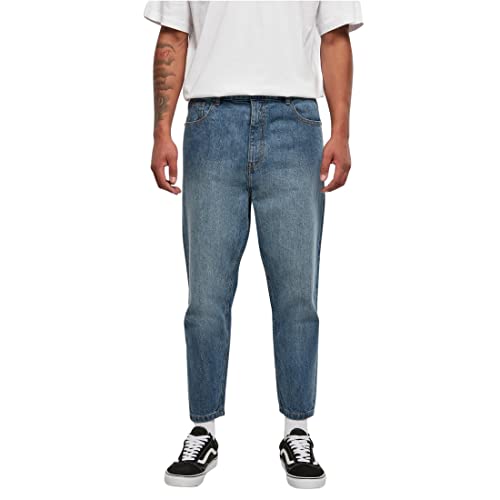 Urban Classics Men's Cropped Tapered Jeans, middeepblue, 36 von Urban Classics