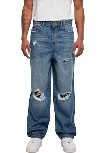 Urban Classics Men's TB5588-Distressed 90‘s Jeans, mid Deepblue Destroyed Washed, 36 von Urban Classics