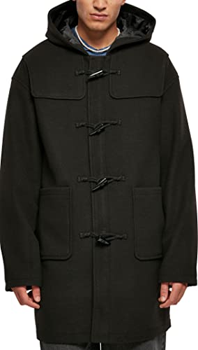 Urban Classics Men's TB5542-Duffle Coat Mantel, Black, M von Urban Classics