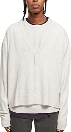 Urban Classics Men's Eco Mix Boxy Cardigan Sweater, lightgrey, L von Urban Classics