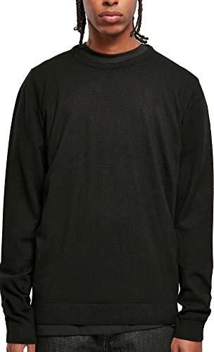 Urban Classics Men's TB5544-Eco Mix Sweater Sweatshirt, Black, XXL von Urban Classics