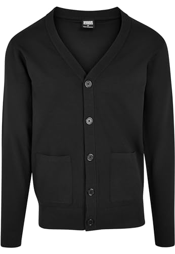 Urban Classics Men's TB4945-Fine Cardigan Sweater, Black, XL von Urban Classics