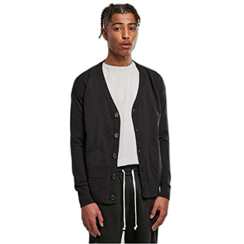 Urban Classics Men's Fine Cardigan Sweater, Schwarz, L von Urban Classics