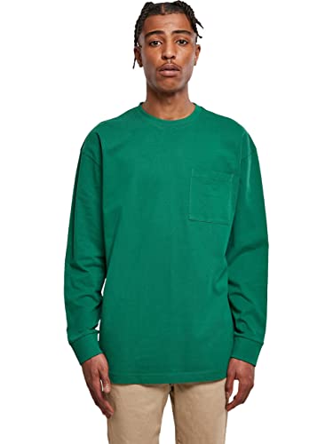 Urban Classics Herren Heavy Oversized Pocket Longsleeve T-Shirt, Green, M von Urban Classics