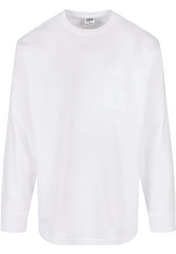 Urban Classics Herren Heavy Oversized Pocket Longsleeve T-Shirt, White, L von Urban Classics