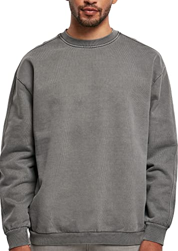 Urban Classics Men's TB4956-Heavy Terry Garment Dye Crew Sweatshirt, darkshadow, 3XL von Urban Classics