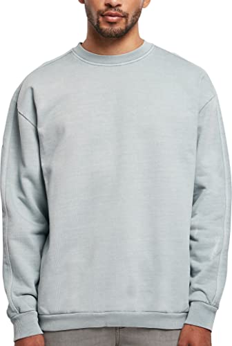 Urban Classics Men's TB4956-Heavy Terry Garment Dye Crew Sweatshirt, summerblue, 5XL von Urban Classics