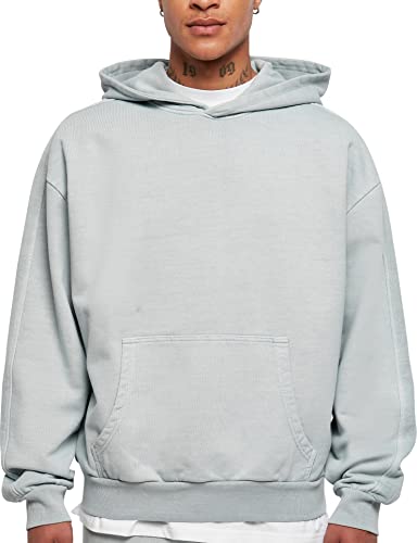 Urban Classics Men's TB4955-Heavy Terry Garment Dye Hoody Sweatshirt, summerblue, S von Urban Classics