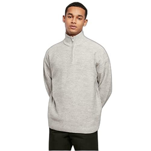 Urban Classics Men's Knit Troyer Sweatshirt, lightgrey, 3XL von Urban Classics