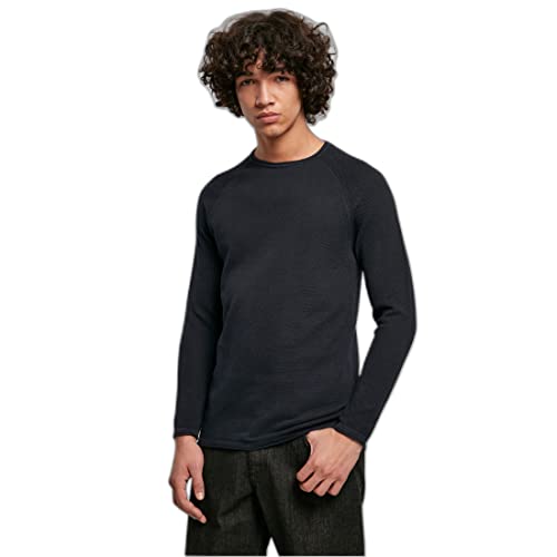 Urban Classics Men's Knitted Raglan Longsleeve T-Shirt, Black, 3XL von Urban Classics
