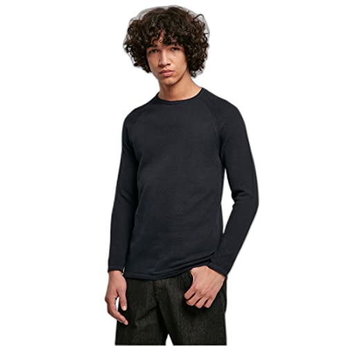 Urban Classics Men's Knitted Raglan Longsleeve T-Shirt, Black, 5XL von Urban Classics