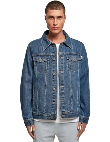 Urban Classics Herren Organic Basic Denim Jacket mid Indigo Washed, XL von Urban Classics