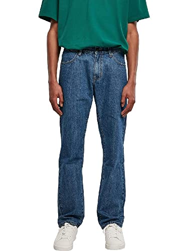 Urban Classics Men's Organic Straight Leg Denim Hose, mid Indigo Washed, 32 von Urban Classics