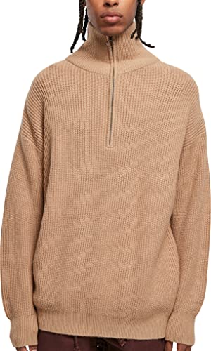 Urban Classics Men's TB5549-Oversized Knitted Troyer Sweatshirt, unionbeige, S von Urban Classics