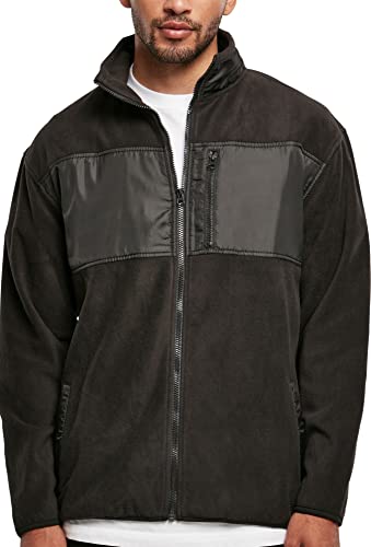 Urban Classics Men's TB5533-Patched Micro Fleece Jacket Jacke, Black, 3XL von Urban Classics