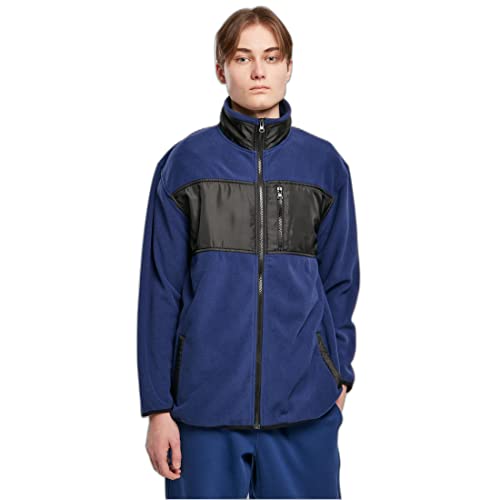 Urban Classics Men's TB5533-Patched Micro Fleece Jacket Jacke, spaceblue, M von Urban Classics