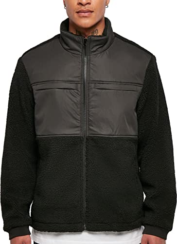 Urban Classics Men's TB5539-Patched Sherpa Jacket Jacke, Black, XL von Urban Classics