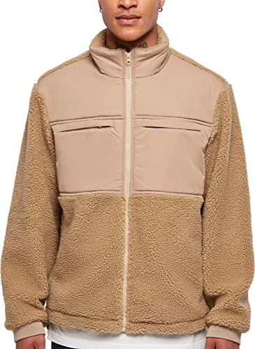 Urban Classics Men's TB5539-Patched Sherpa Jacket Jacke, unionbeige, XL von Urban Classics