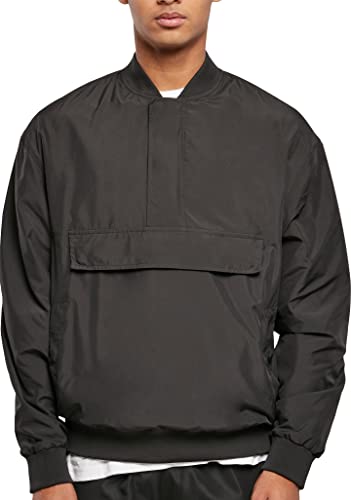 Urban Classics Men's TB4971-Pullover Bomber Jacket Jacke, Black, L von Urban Classics