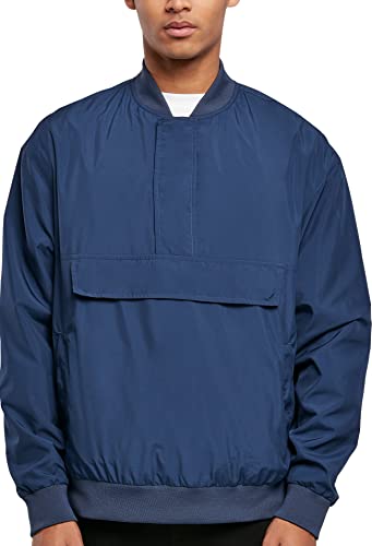 Urban Classics Men's TB4971-Pullover Bomber Jacket Jacke, darkblue, L von Urban Classics