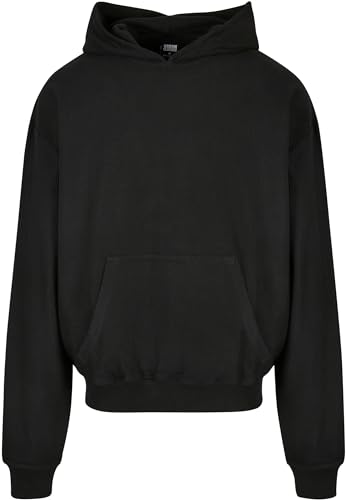 Urban Classics Men's TB5504-Rib Terry Boxy Hoody Sweatshirt, Black, L von Urban Classics