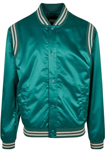 Urban Classics Herren Satin College Jacket Jacke, Green, XL von Urban Classics