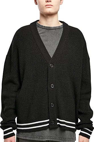 Urban Classics Men's TB5547-Sporty Boxy Cardigan Sweater, Black, XXL von Urban Classics