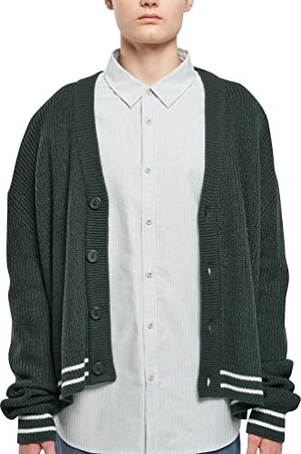 Urban Classics Men's TB5547-Sporty Boxy Cardigan Sweater, Bottlegreen, L von Urban Classics