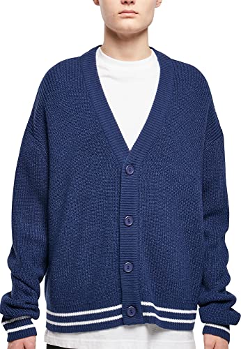 Urban Classics Herren Sporty Boxy Cardigan Sweater, spaceblue, 3XL von Urban Classics