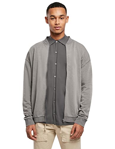 Urban Classics Herren Washed Sweat Bomber darkshadow, XXL von Urban Classics