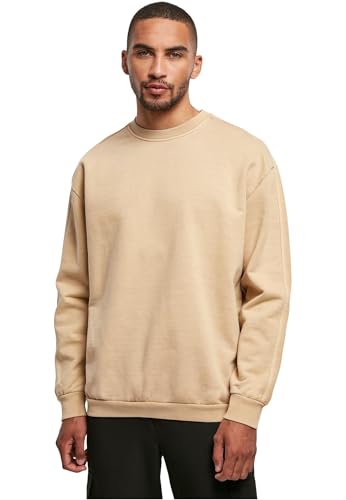 Urban Classics Herren Heavy Terry Garment Dye Crew 4XL unionbeige von Urban Classics