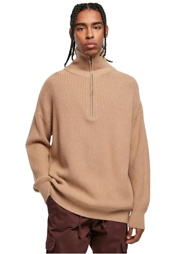 Urban Classics Men's TB5549-Oversized Knitted Troyer Sweatshirt, unionbeige, XXL von Urban Classics