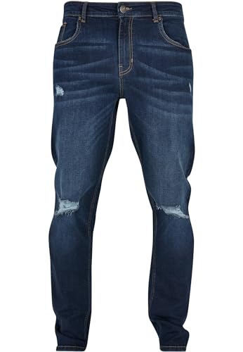 Urban Classics Herren Distressed Stretch Denim Pants darkblue Destroyed Washed, 36 von Urban Classics